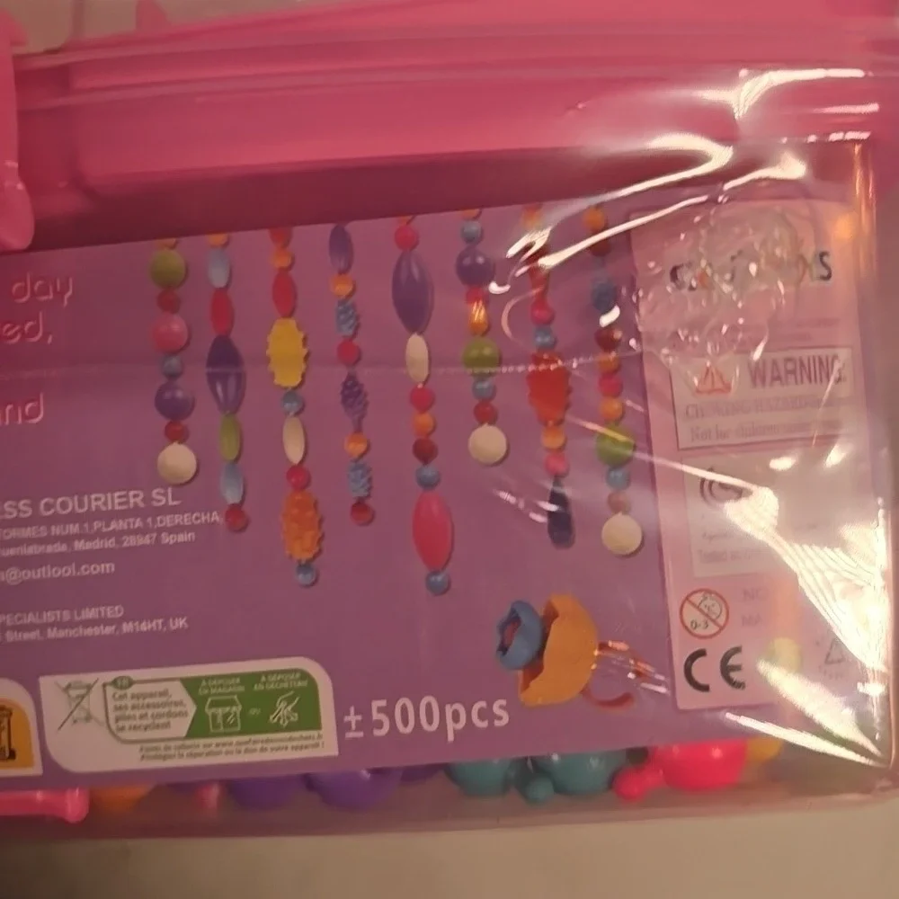 Gili Pop Beads 500pcs Arts and Crafts Toys Gifts for Kids 4yr-8yr Jewelry Making